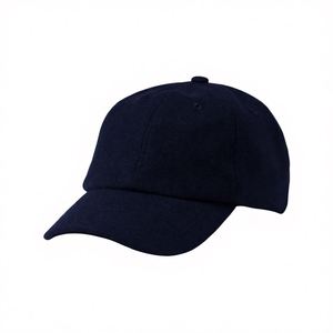 Casquette de baseball en laine personnalisée de haute qualité à 6 panneaux avec option de logo personnalisé - Tissu en feutre, boucle réglable en cuivre argenté, unisexe adulte - Product Image 2