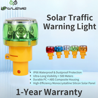 Solar Traffic Warning Light ABS/PC IP66 Waterproof LED Flashing Light for Road Construction Safety Hot Sale
