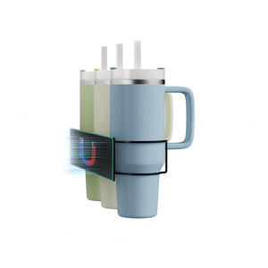 Magnetic Cup Holder For Refrigerator Carbon Steel Single Layer Kitchen Storage Rack With <b>Strong</b> <b>Magnet</b> Easy Access - Product Image 2