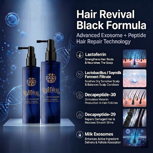 Suero de Exosomas de Leche con Lactopéptidos para la Recuperación Natural del Cabello Negro y Cuidado de Belleza en Casa - Product Image 3