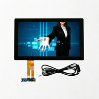Panel Layar Sentuh Kapasitif Proyeksi HenTouch Pcap 15.6" dengan 10 Titik Sentuh ILITEK USB Bisnis Hitam Garansi 1 Tahun