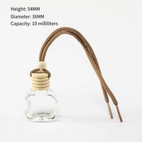 Nouveauté : Diffuseur de parfum pour voiture en verre de 10 ml, forme pomme, rouge ambre jaune, pour décoration intérieure automobile