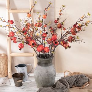Branche de grenade artificielle CallaFloral, rouge orangé, en mousse, pour décoration de mariage, artisanat, 120 cm - Product Image 2