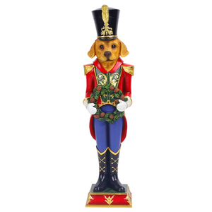 Redeco Noël Spécial Animal Chien <span class=keywords><strong>Soldat</strong></span> Ornements Résine Artisanat Noël <span class=keywords><strong>Casse</strong></span>-<span class=keywords><strong>Noisette</strong></span> Figurines Pour Cadeaux Décoration de La Maison - Product Image 3