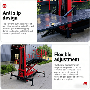 4 मीटर 6 मीटर 8 मीटर 8 मीटर लिफ्ट 1000 किलोग्राम भार मोबाइल इलेक्ट्रिक लिफ्टिंग मचान मचान मंच मंच - Product Image 4