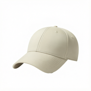 หมวกเบสบอลสีเบจ 6 แผง ปรับขนาดได้ ปีกโค้ง ปักโลโก้ตามสั่ง แบบ Snapback สวมใส่สบายๆ สำหรับกิจกรรมกลางแจ้ง - Product Image 1