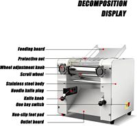 Nouvelle machine à pâtes électrique automatique commerciale 2200W, multifonctionnelle, pour nouilles, spaghetti, rouleaux de pâte, presse à wonton, pains
