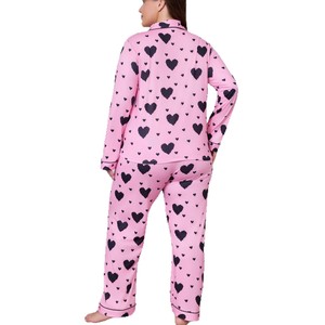 <span class=keywords><strong>Pigiama</strong></span> <span class=keywords><strong>Donna</strong></span> Stile Europeo-Americano Autunno Inverno <span class=keywords><strong>Taglie</strong></span> Forti Cardigan con Colletto a Risvolto Maniche Lunghe Pantaloni Abbigliamento da Casa - Product Image 5