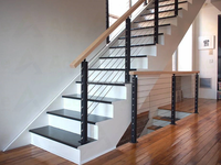 Reilbu J Easy DIY 42" 36" Garde-corps moderne à câbles pour terrasse, escalier, balcon et maison, pour l'extérieur