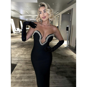 Abiti da sera in cristallo senza spalline-taglie più disponibili - Product Image 6