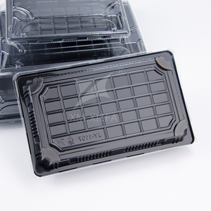 กล่องใส่อาหารซูชิแบบใช้แล้วทิ้ง ฝาใส PET ปลอดภัยสำหรับอาหาร บรรจุภัณฑ์สำหรับซื้อกลับบ้าน พร้อมโลโก้สั่งทำได้ ขายส่ง - Product Image 4