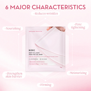 KOEC Pembe PDRN Kolajen Jöle Jel Maske 4 Adet, Cam Gibi Parlak Bir Cilt İçin Gecelik Yüz Maskesi, Esnekliği Artırır, Nemlendirir, Parlatır - Product Image 3