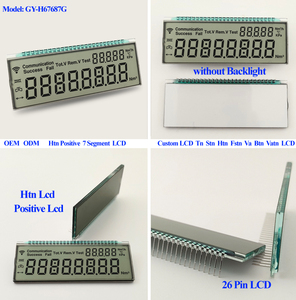 Pantalla LCD Personalizada para Medidor de Energía Htn, Pantalla Reflectante Positiva de 8 Dígitos y 7 Colores Monocromáticos, Fabricante Gy-h67687g - Product Image 2