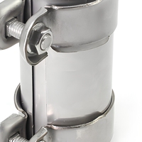 Colliers de serrage pour manchons d'échappement haute résistance, de 1,5 po à 3,0 po, OEM personnalisés, double largeur, polis, pour silencieux d'échappement