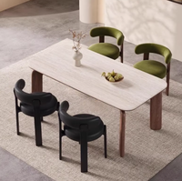 Chaises de salle à manger en bois massif de style chinois, chaises de maquillage à dossier modernes et simples, loisirs d'hôtel en bois massif de couleur noyer