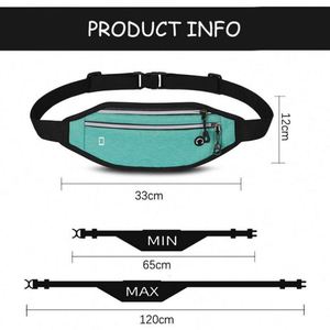 Riñonera Deportiva Impermeable de Oxford para Exteriores, Cinturón Ajustable para Correr, Bolsa para Teléfono Móvil - Product Image 4