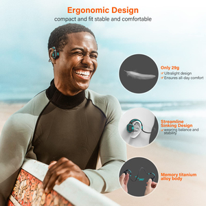 High Quality BT5.0 Waterproof TWS Earbuds 16G/32G Open Ear Bone Conduction Headphones Sport Accessories <b>Wireless</b> Comfortable - Product Image 3