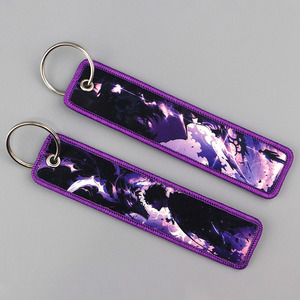 Nouveau porte-clés brodé en tissu tissé, inspiré des animes japonais populaires <span class=keywords><strong>Death</strong></span> <span class=keywords><strong>Note</strong></span> et Solo Leveling - Product Image 5