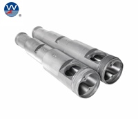 Baril à double vis conique en métal pour profilés de tuyaux en PVC et granulation de poudre, à longue durée de vie