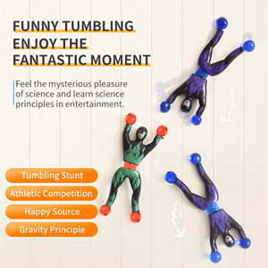Giocattolo Divertente in Plastica per Bambini, Ragno Elastico Stampato che Si Arrampica sul Muro, Gioco Adesivo per Bambini - Product Image 2