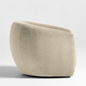 Fauteuil pivotant de luxe haut de gamme de style américain pour salon, en tissu, fauteuil d'appoint individuel, fauteuil de détente - Product Image 2