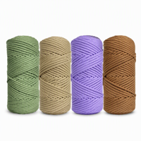 44 Warna Tali Makrame Katun Kepang 4mm 100m Tali Bundar Boho