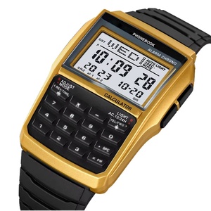 Montre numérique pour homme SHUAIKE 1116, design classique rétro avec écran LED, calculatrice intégrée, multifonctionnelle, bracelet en TPU - Product Image 1