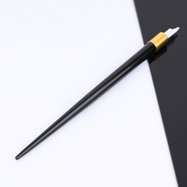XBJ012 Calligraphy Nib for Dip Pen and Art Pen with Black Wooden Handle Zirconia Ceramic Pen Nib
