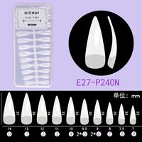 Vente en gros de pointes d'ongles transparents ultra minces sans trace, demi-couverture complète, différentes formes, cercueil, accessoires pour manucure
