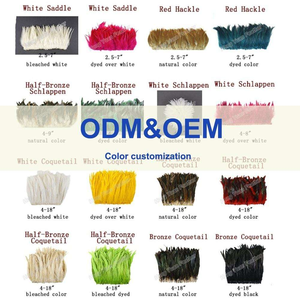 Piume di Gallo Naturali Lunghe e Tinte in <span class=keywords><strong>Bianco</strong></span> e Nero per Artigianato e Cappelli, Personalizzabili e Vendute all'Ingrosso - Product Image 6