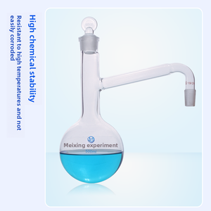 1801 tüm cam distile alt düz Flask yılan yoğuşmalı tüp 250ml/500ml/1000ml damıtılmış su uçucu yağ Lab - Product Image 4