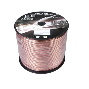 Cable de altavoz profesional Cca, calibre de Cables de Audio, Awg OFC, cobre para cine en casa, 10, 12, 14, 16, 18, BNC, bobina dorada