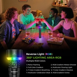<span class=keywords><strong>Linterna</strong></span> Táctica <span class=keywords><strong>Wurkkos</strong></span> TS27 3200LM, Alcance de 845M, Luz RGB, Banco de Energía Recargable, <span class=keywords><strong>Linterna</strong></span> de Camping - Product Image 4