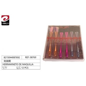 Set di pennelli per il trucco da 12 pezzi, strumenti cosmetici professionali per l'applicazione sul viso - Product Image 1