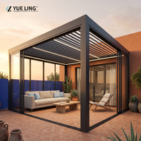Pergola en aluminium à toit à lames orientables, pergola personnalisée pour les constructeurs et les entrepreneurs, ombrage imperméable pour jardin et patio