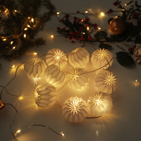 Vente chaude 10 LED White Origami Paper Lantern String Light pour les décorations de Noël