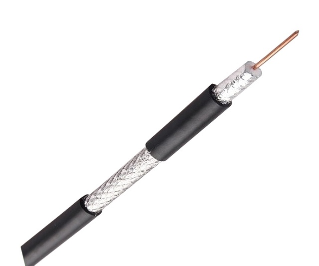 RG6 Coaxial Cable CE/ROHS/ Certified Copper-Clad Steel Core 75 Ohm Foam PE Dielectric PVC/PE Jacket Broadband CATV/Video