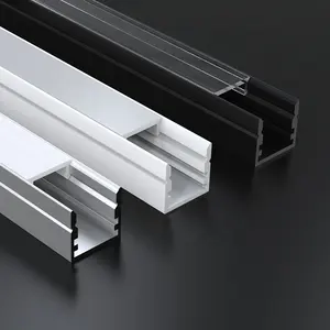 High Quality White Black Low Slot Aluminum Profiles For Led Strip Light Bar Floor Led Track Profile Alu