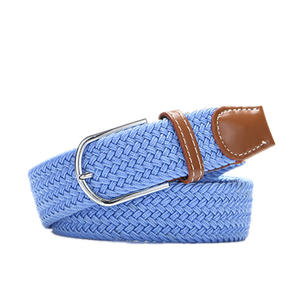 Gemi hazır 80 renkler 33mm geniş kadın örme rahat dokuma streç örgülü elastik kemer Pin toka Golf kemerler erkekler için - Product Image 2