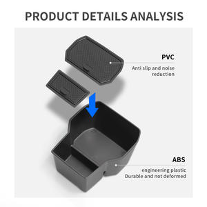 Pour <span class=keywords><strong>Dacia</strong></span> <span class=keywords><strong>Sandero</strong></span> 2020-2024 Boîte de rangement d'accoudoir Insert de plateau Console centrale Organisateur Accessoires intérieurs ABS - Product Image 2