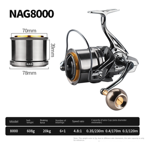 Máy câu cá spinning Long <span class=keywords><strong>Cast</strong></span> thân kim loại chống nước chống gỉ, lực kéo mượt mà, bánh răng bền chắc, dụng cụ câu cá ngoài trời chuyên nghiệp Pro X - Product Image 5