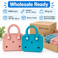 Sac fourre-tout carré en EVA 23x8x19cm, imperméable, perforé, style simple, pour la plage, les voyages, le quotidien, vente en gros