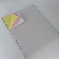Papier autocopiant multicolore personnalisé pour impression de formulaires de commandes financières avec alimentation par tracteur