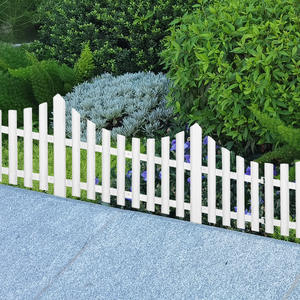 Valla de Jardín de Plástico Blanca Rectangular, Fácil de Montar, Decoración para Exteriores - Product Image 4