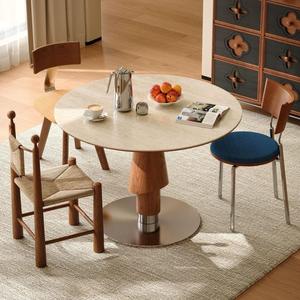 Juego de Mesa de Comedor Redonda de Madera Sólida de 4 Piezas, Diseño Moderno que Ahorra Espacio para Casas Pequeñas - Product Image 4