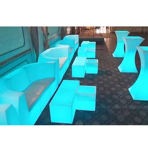 新款2024独特16变色发光二极管发光酒吧桌椅派对充电家具