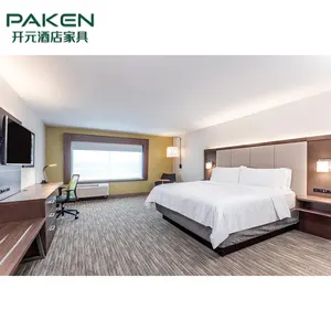 Commercio all'ingrosso Holiday Inn Express Hotel Furniture Suites struttura del letto in legno testiera mobili per camere d'albergo in vendita