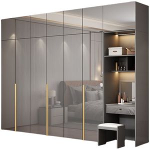Custom Walking in Solid Wood Portable Closet Cabinets Set Bedroom Furniture Organizer Wardrobe