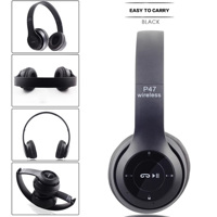 Casque Sans Fil Léger Pliable à Succès avec Micro 3,5 mm Filaire pour Jeu et Bluetooth, pour Ordinateur et Lecteur Multimédia