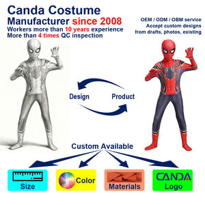 Traje de <span class=keywords><strong>Spiderman</strong></span> para Niños, Diseño de Héroe Estampado, Ropa de Fiesta, Conjunto de Disfraz, Fabricante Mayorista - Product Image 4